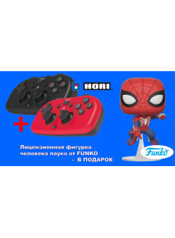 Геймпады проводные Hori Horipad Mini 2 шт (черный и красный) + подарок (PS4)